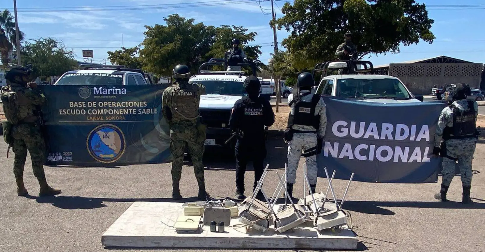 Operación Frontera Norte (Northern Border Operation) has already accounted for the arrest of 1,303 people and the seizure of 1,224 firearms, 152,705 cartridges of various calibers, 4,876 magazines, 1,052 vehicles, 146 properties, and 19,970.47 kilograms of drugs, including 65.90 kilograms of fentanyl. Photo: Government of Mexico