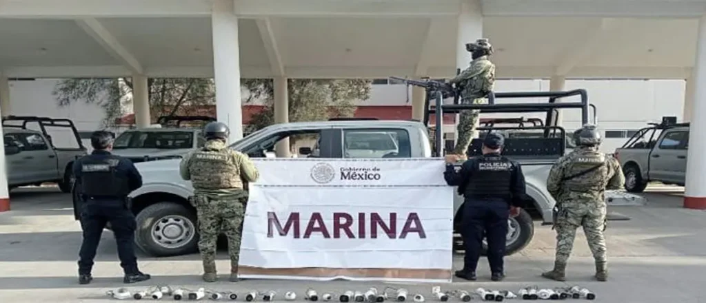 The Security Cabinet of the Government of Mexico reports on the results obtained from “Operation Northern Border” on March 17, 2025. Photo: Baja California. Goverment of Mexico