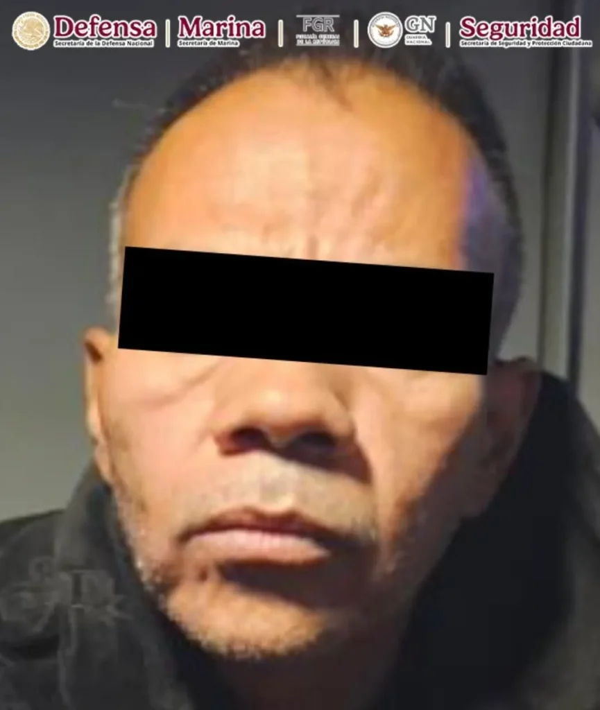 José Gregorio “N”, alias “El Lastra” or “Comandante Lastra”, leader of a criminal cell linked to recruitment for the New Generation-Jalisco Cartel (CJNG), was arrested in Mexico City on March 20. Photo: Goverment of Mexico