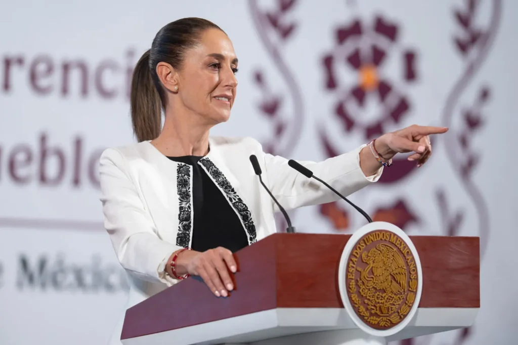 ‘Coordination is working’: President Claudia Sheinbuam hails march 17 action by U.S. customs that prevented weapons from entering Mexico. Photo: Goverment of Mexico