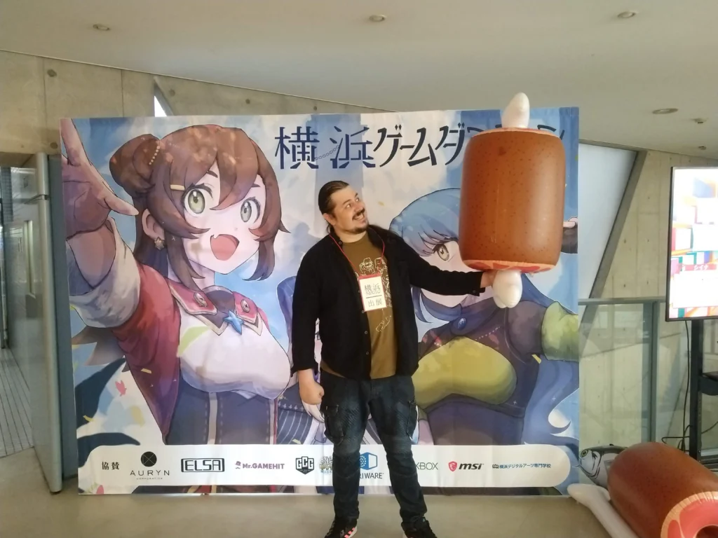 Arturo Borja Unibass exhibiting his The Baker game.