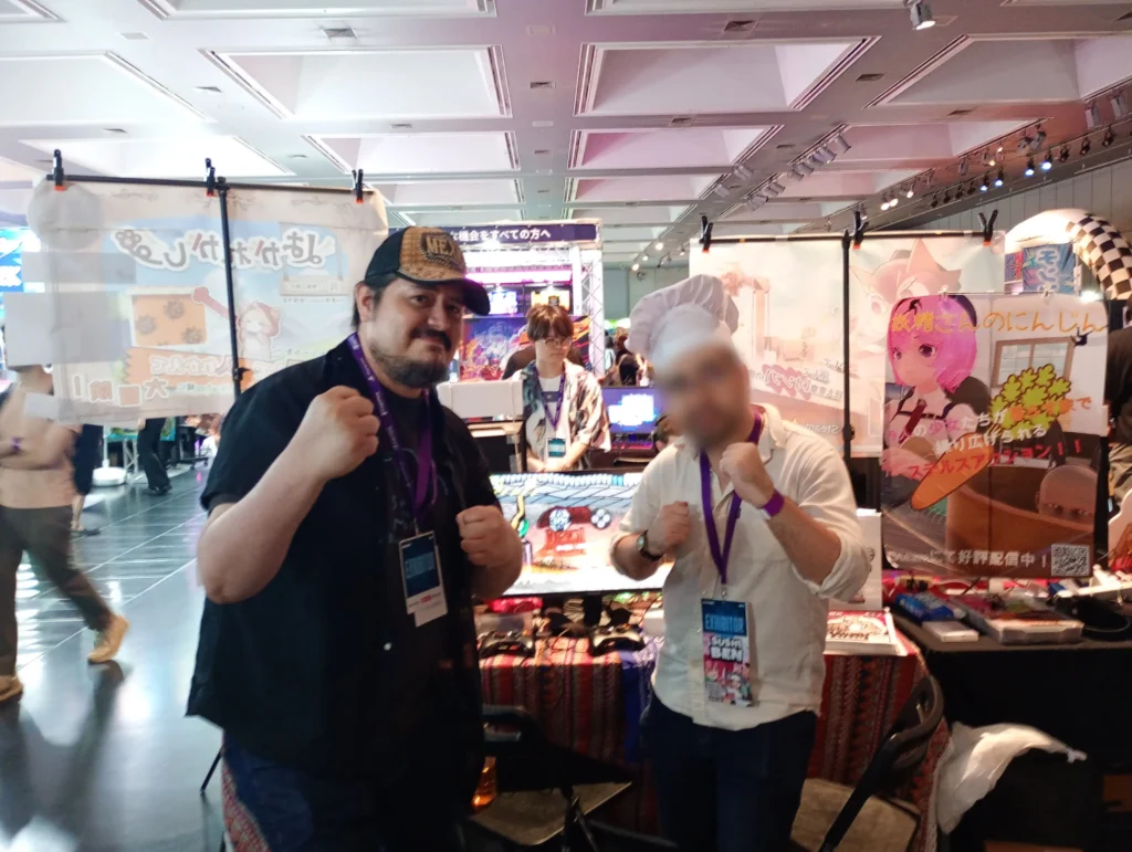 Arturo Borja Inubass demonstrating his game The Baker.