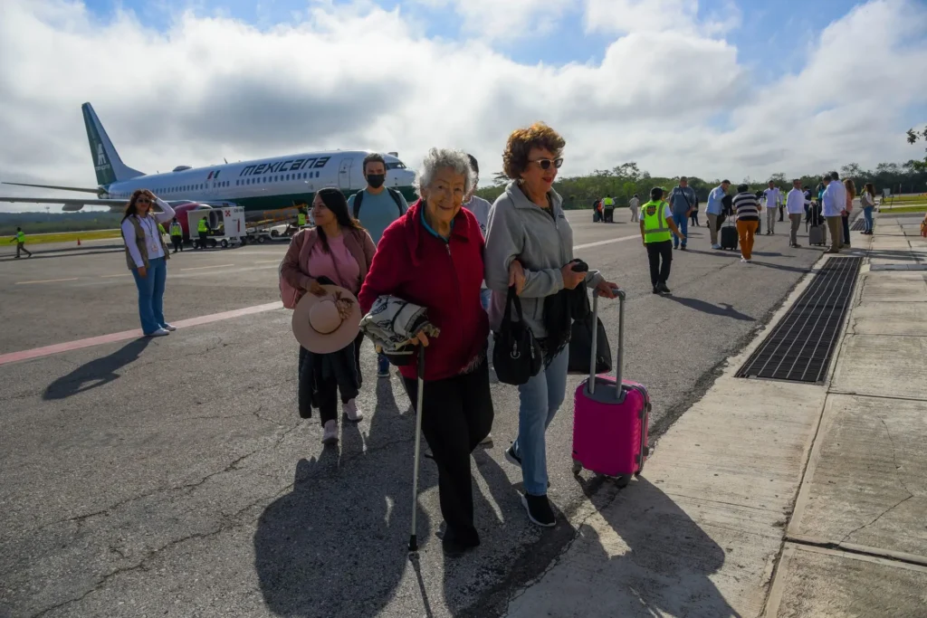 The Secretary of Tourism of the Government of Mexico, Josefina Rodríguez Zamora, reported that Mexico registered more than 20 million passengers on flights in the first two months of 2025. Photo: Michael Balam Chan / Cuartoscuro / MxPA