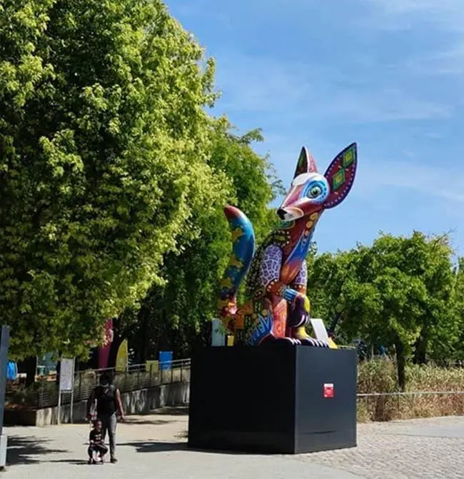 Starting May 10 and running through June 22, “Alebrijes and Nahuales: Fantastical Animals of Mexico” (Colossal Creatures in Bloom) will be on display at Yerba Buena Gardens in the heart of San Francisco, California. Photo: nahualesfromoaxaca.com.mx