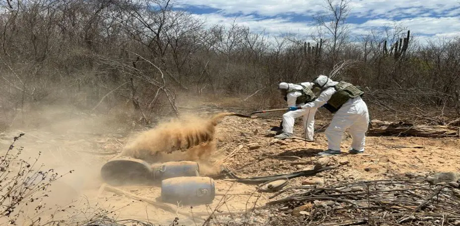 The Security Cabinet of the Government of Mexico reports on the results obtained from Operation Northern Border on May 20, 2025. Phoyo: Goverment of Mexico