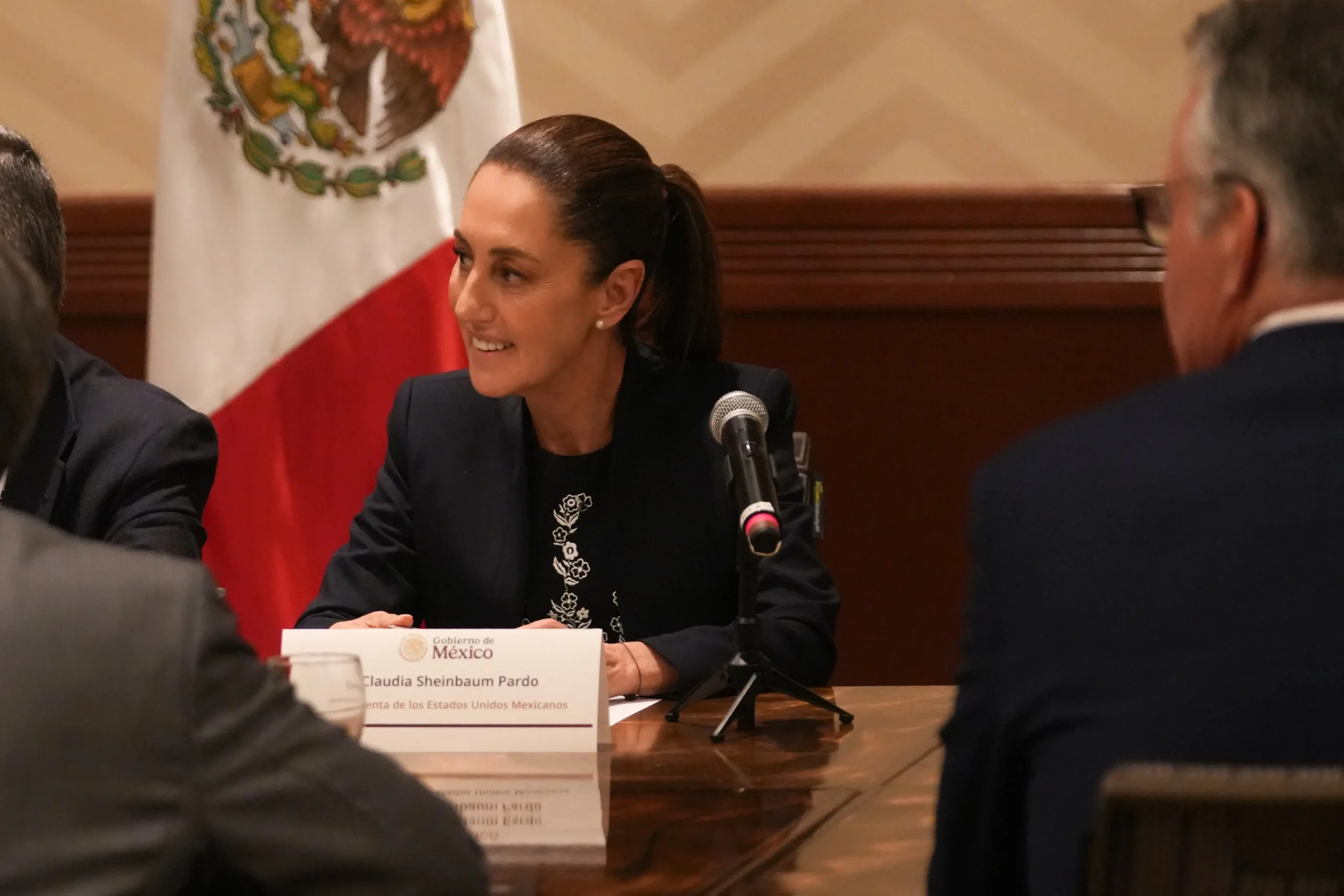 Mexico’s Minister of the Interior Rosa Icela Rodríguez clarified that Sheinbaum-Trump meeting wasn’t canceled, but postponed. Photo: @Claudiashein