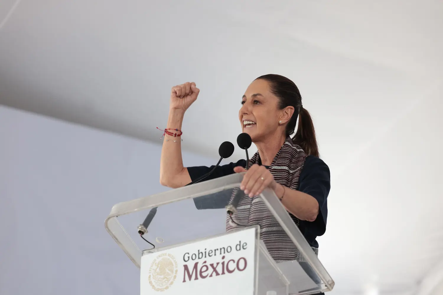 Mexican President Claudia Sheinbaum Pardo held a phone conversation on Tuesday with U.S. President Donald Trump after he departed early from the G7 Summit. Photo: Goverment of Mexico