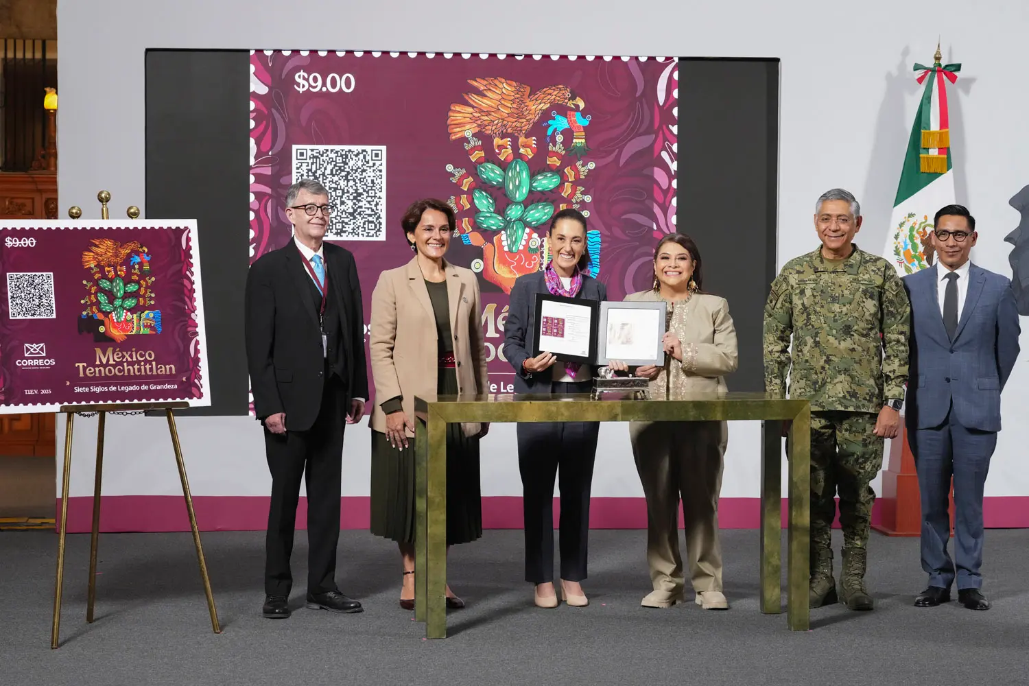 As part of the celebrations marking 700 years since the founding of Mexico-Tenochtitlan, federal and Mexico City authorities have announced the release of a commemorative postage stamp. Photo: Government of Mexico