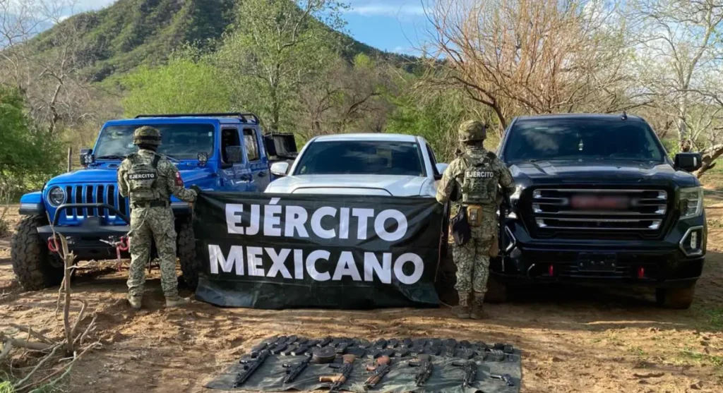 The Mexican Government's Security Cabinet reports on the results obtained from Operation Northern Border on July 2, 2025. Photo: Goverment of Mexico.