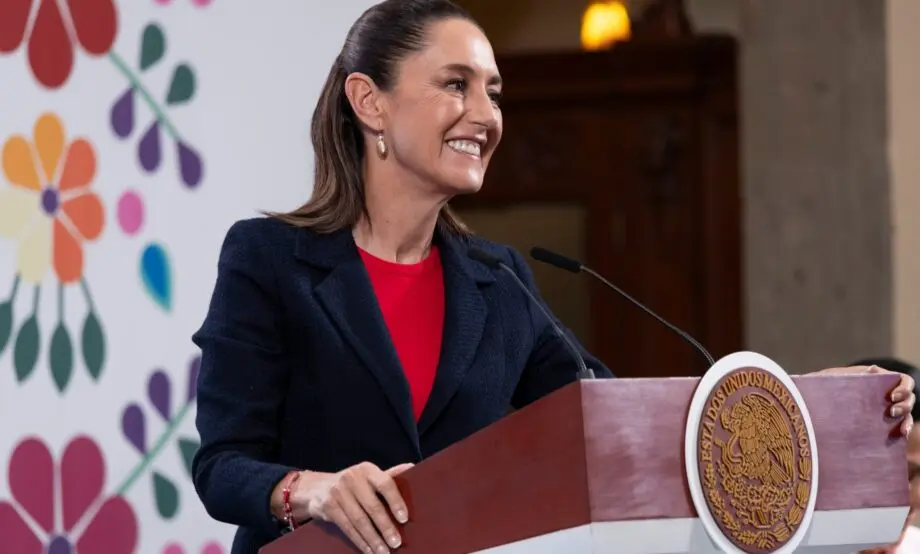 President Claudia Sheinbaum rejected Washington’s threat to impose a 10 percent tariff on countries that ally themselves with the BRICS bloc of emerging economies. Photo: Goverment of Mexico