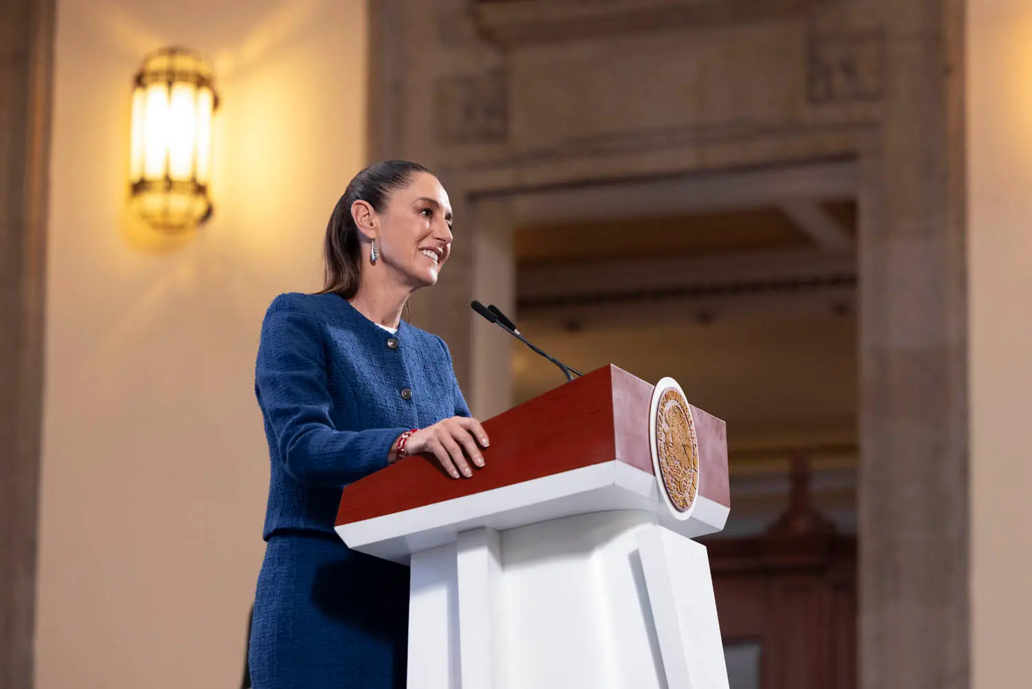 Mexican President Claudia Sheinbaum Pardo said that there is no justification for the United States to impose sanctions on Mexico following air cargo relocation. Photo: Goverment of Mexico