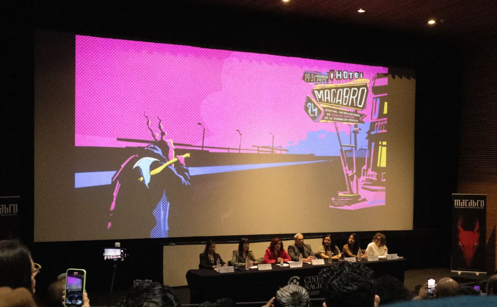 Presentation of events and content during the Macabro press conference held at the Cineteca Nacional, Mexico City, August 12, 2025. Hans Leguízamo / MxPA.