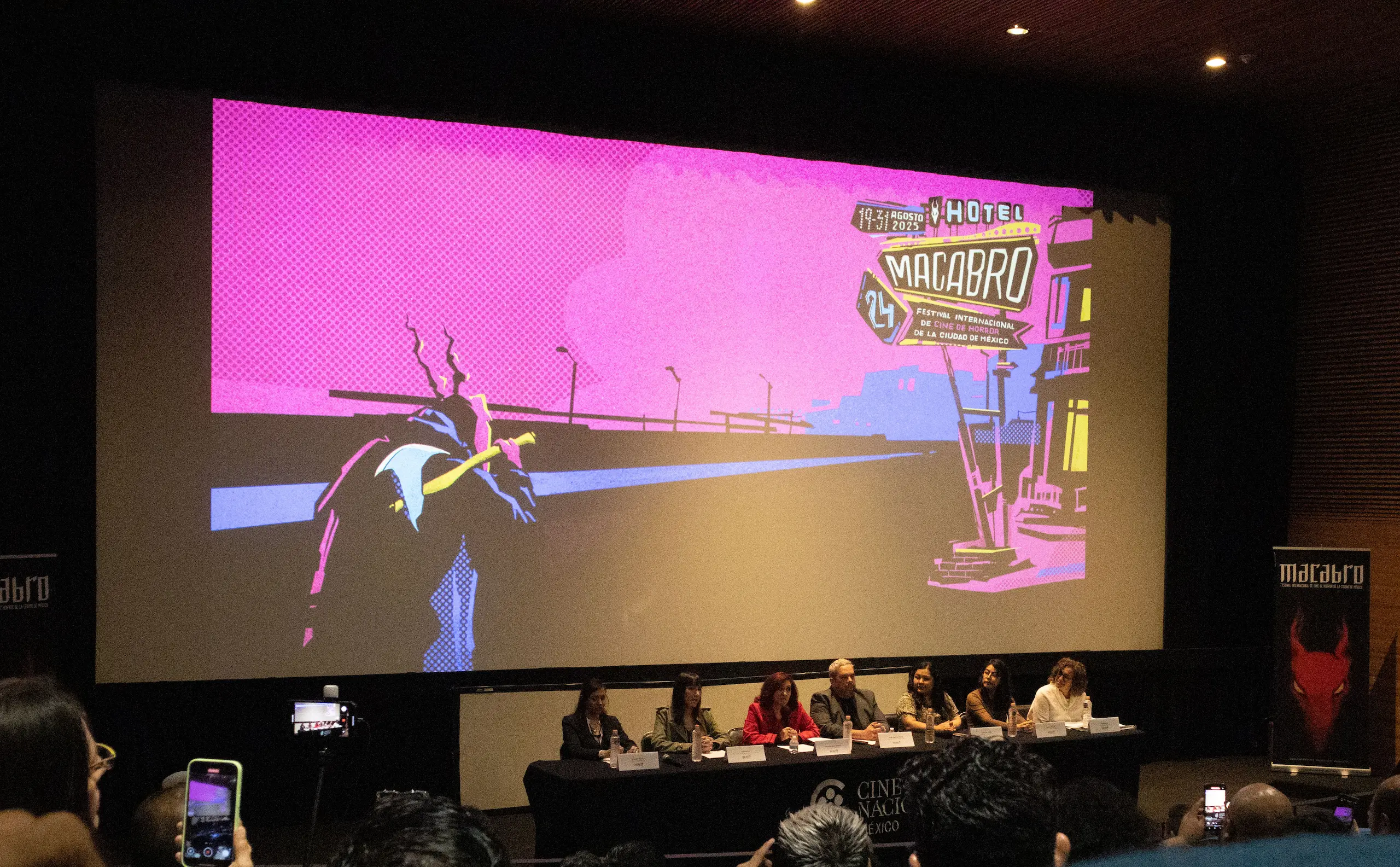 Presentation of events and content during the Macabro press conference held at the Cineteca Nacional, Mexico City, August 12, 2025. Hans Leguízamo / MxPA.