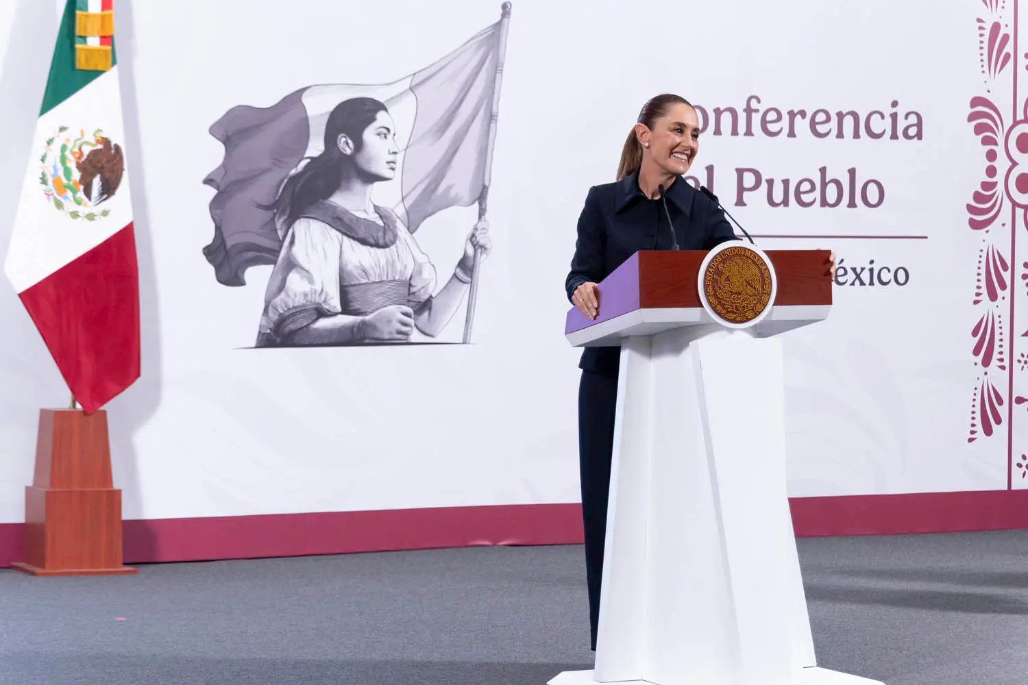 Morning Presidential Press Conference. Thursday, August 21, 2025. Photo: Government of Mexico.