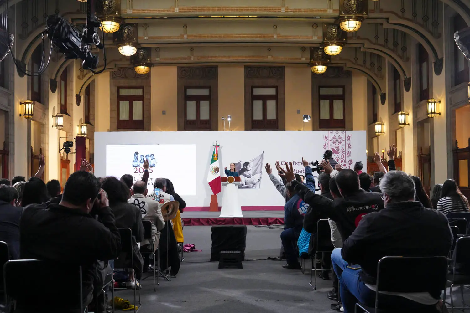 Morning Presidential Press Conference. Monday, August 25, 2025. Photo: Government of Mexico