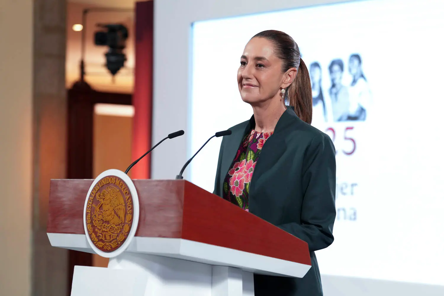 Morning Presidential Press Conference. Thursday, August 28, 2025. Photo: Government of Mexico.
