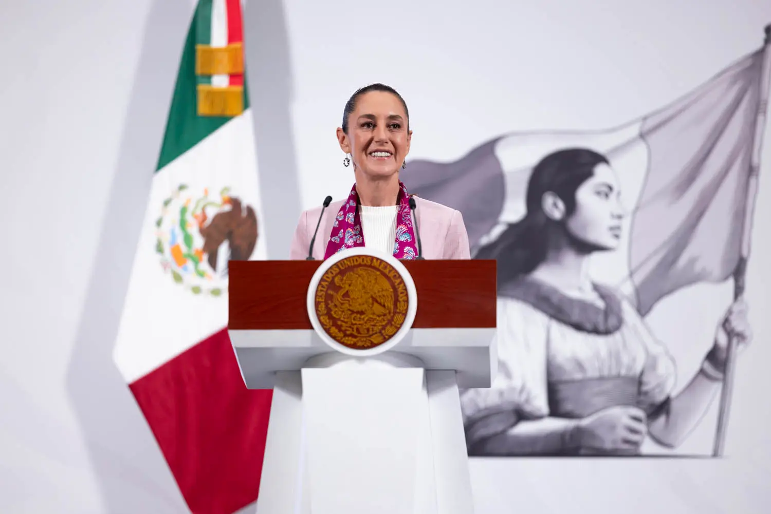 Morning Presidential Press Conference. Thursday, August 7, 2025. Photo: Government of Mexico.