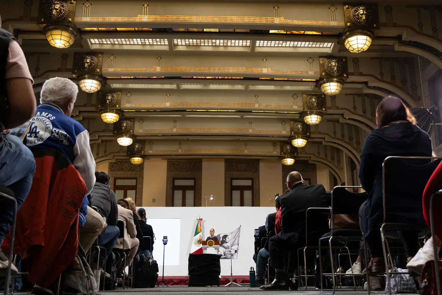 Morning Presidential Press Conference. Friday, August 8, 2025. Photo: Government of Mexico.