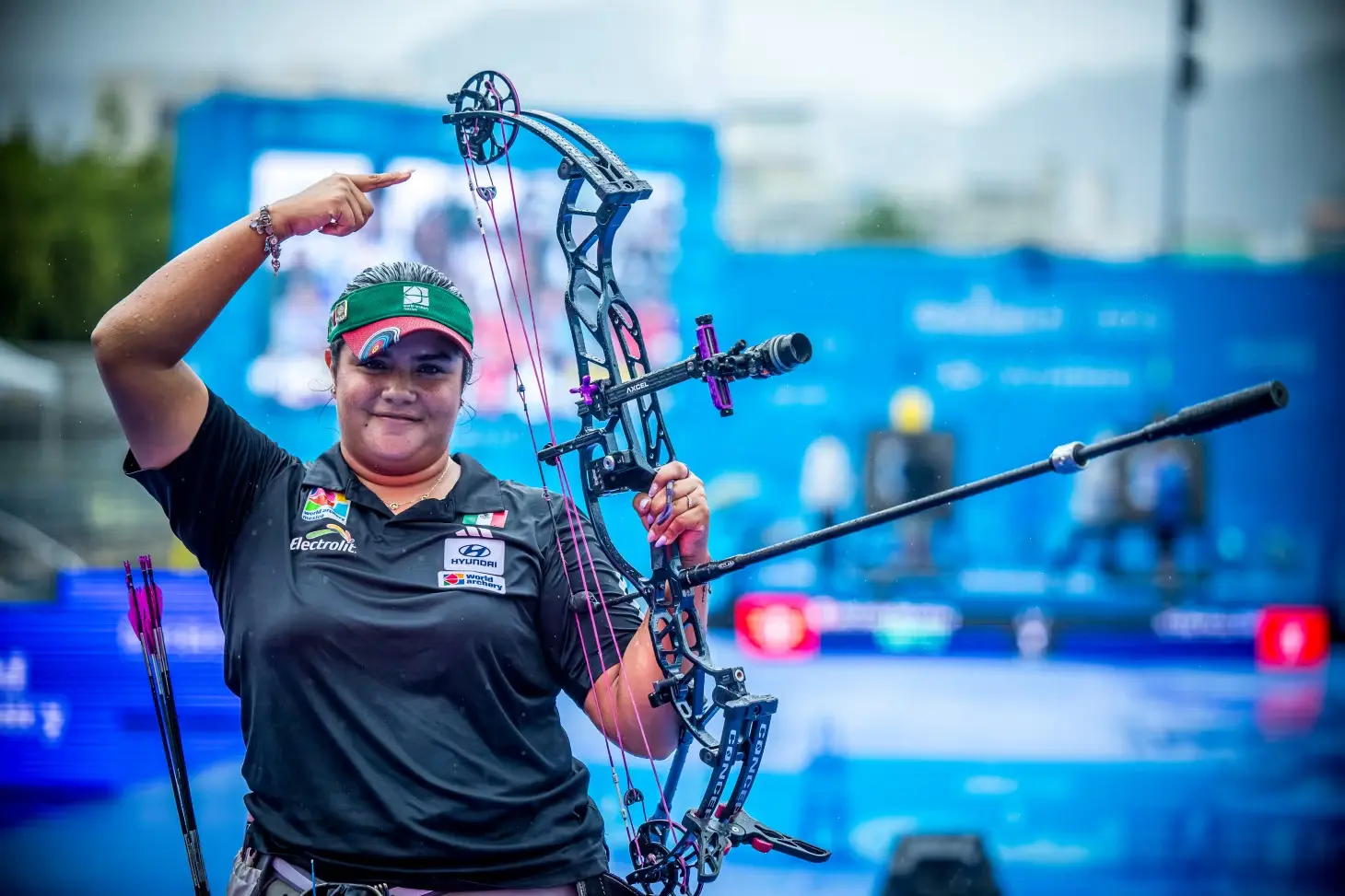 Andrea Becerra made history by becoming the first Mexican woman ever to win a world title in compound archery. Photo: Olimpics.com