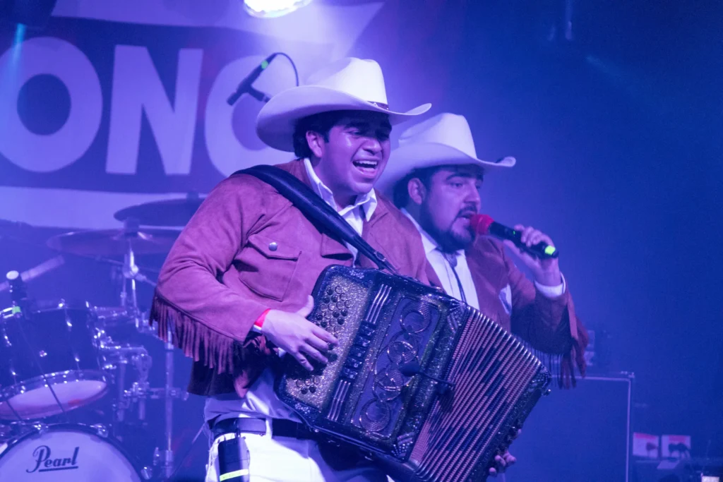 The band Los Shinigamis del Norte lights up the stage with their unique blend of regional Mexican and Japanese music, Mexico City, September 13, 2025. Hans Leguízamo / MXPA
