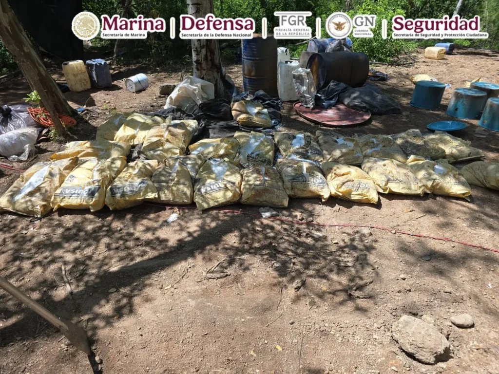This action took place during ground reconnaissance patrols when naval personnel located and dismantled the two clandestine laboratories. Photo: Semar