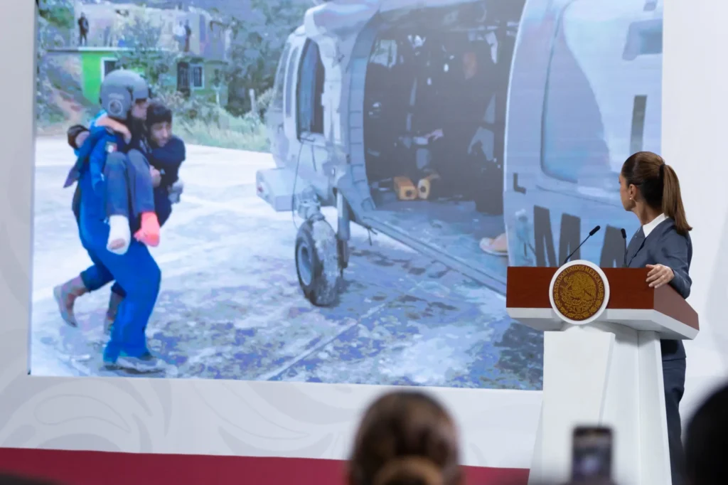 Mexican Government Activates 3 Command Centers in Hidalgo With 111 Air Bridges to Assist Communities Affected by Heavy Rainfall and Flooding. Photo: Government of Mexico