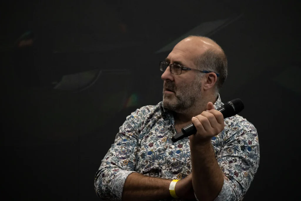 Jason de la Roca, business consultant, investor, and ecosystem strategist, during GCMX 2025, Guadalajara, Mexico, October 18, 2025. Hans Leguízamo/MxPA.
