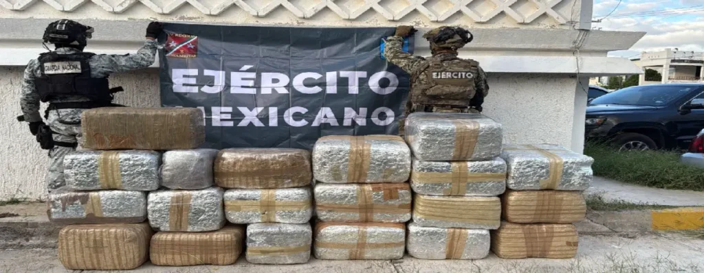 The Mexican Government's Security Cabinet reports on the results obtained from Operation Northern Border on October 14, 2025. Photo: Government of Mexico.