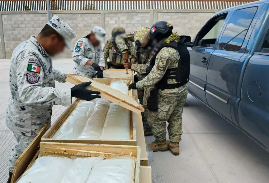 The Mexican Government's Security Cabinet reports on the results of 'Operation Northern Border' on October 8, 2025. Photo: Government of Mexico