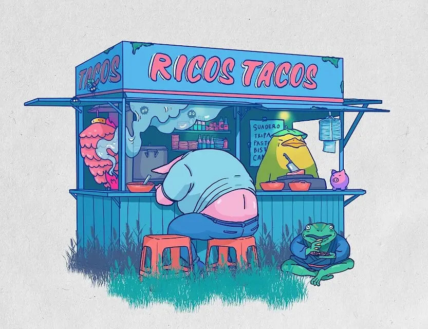 A famous scene from Spirited Away reimagined in an everyday Mexican context. May 22, 2024. Youko Marian Horiuchi, Instagram.