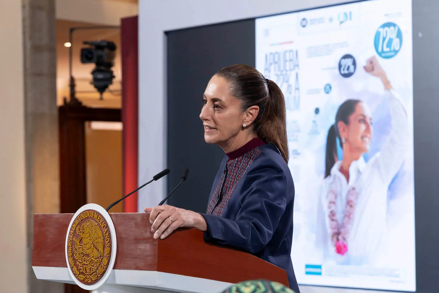 President Claudia Sheinbaum affirmed that Mexico will not request or allow the military intervention of U.S. in the fight against organized crime. Photo: Government of Mexico.