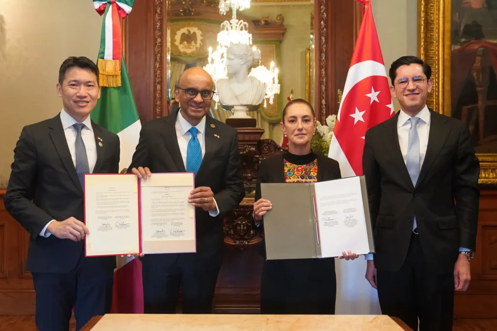 As part of the 50th anniversary of the establishment of diplomatic relations between Mexico and Singapore, the two countries took a decisive step toward deepening their bilateral cooperation. Photo: Government of Mexico