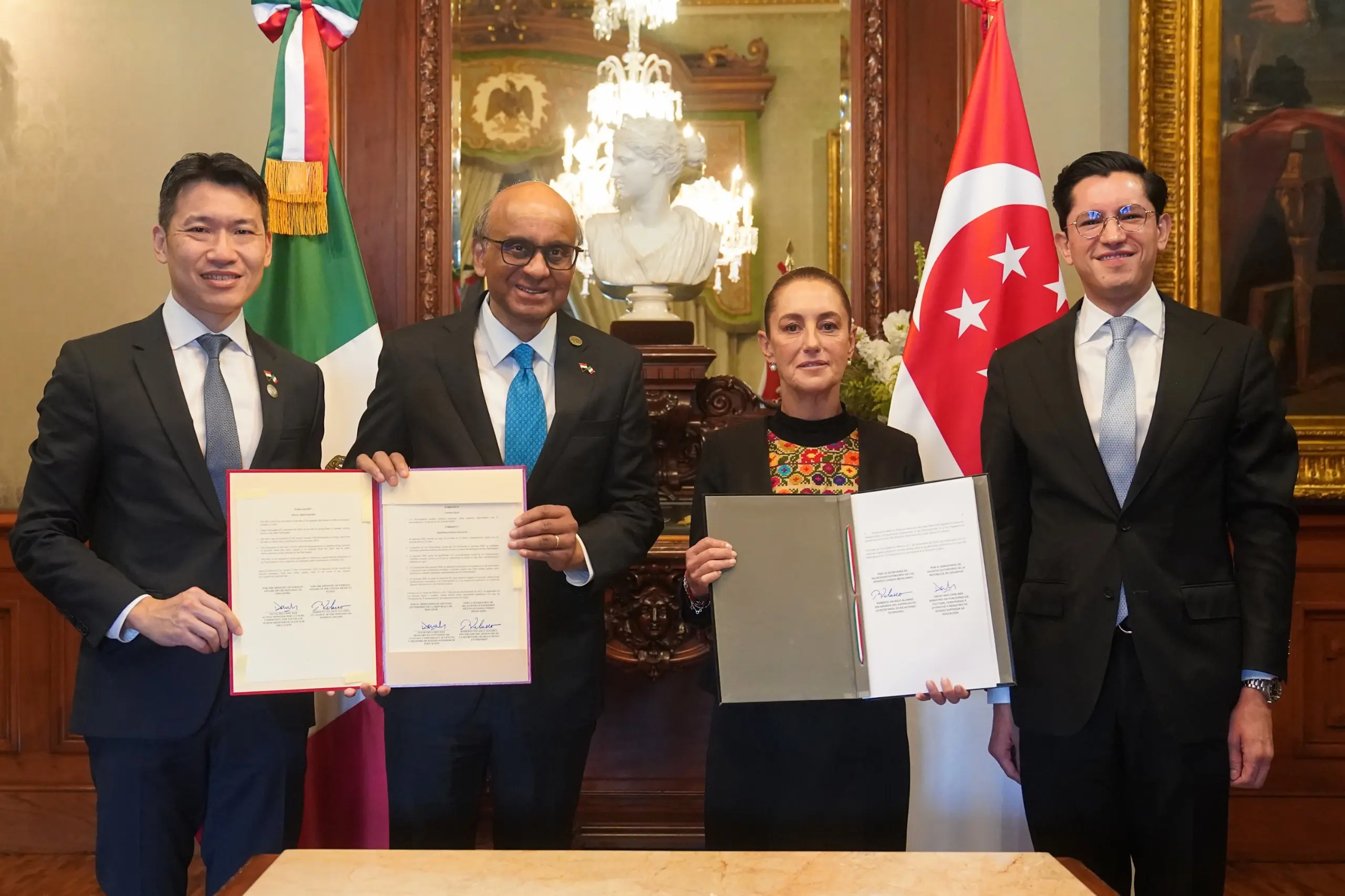 As part of the 50th anniversary of the establishment of diplomatic relations between Mexico and Singapore, the two countries took a decisive step toward deepening their bilateral cooperation. Photo: Government of Mexico