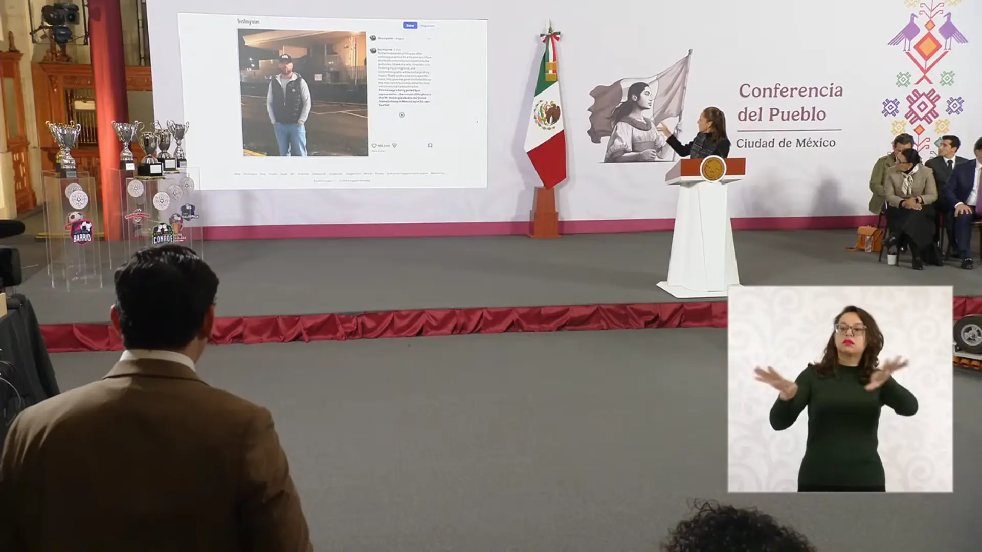 President of Mexico Claudia Sheinbaum explaining the case of Ryan Wedding in the Morning Presidential Press Conference. Monday, January 26, 2026