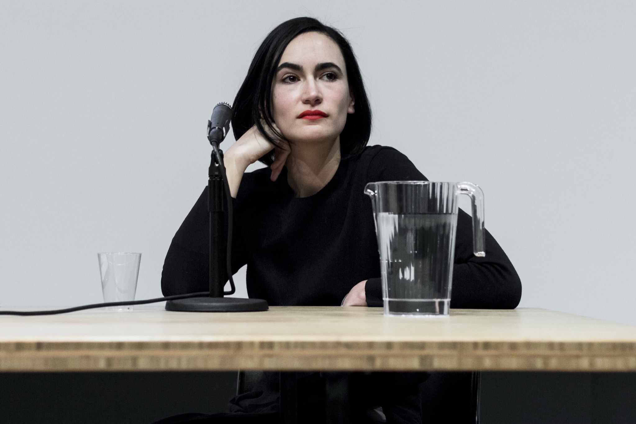 The Mexican architect Frida Escobedo during a conversation at Columbia University, in New York
